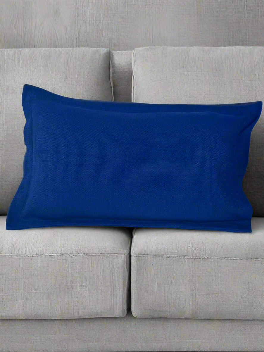 Blue Woven Pillow Cover
