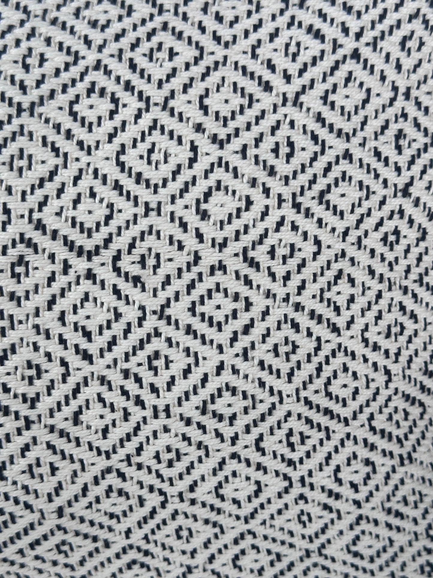 Black Diamond Pattern Woven Pillow Cover