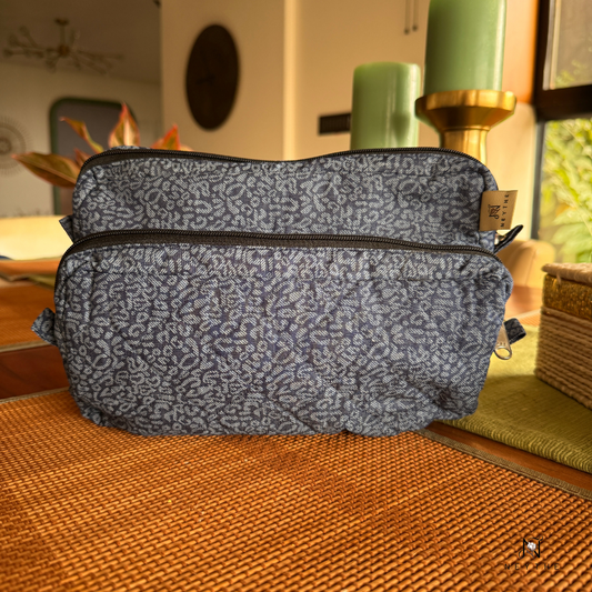 Blue Printed Travel Bag