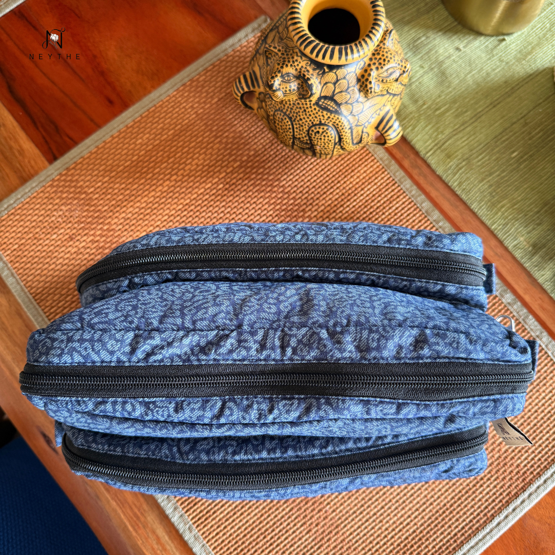 Blue Printed Travel Bag