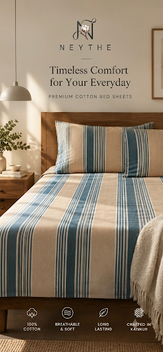 Peach Stripe Bed Sheet