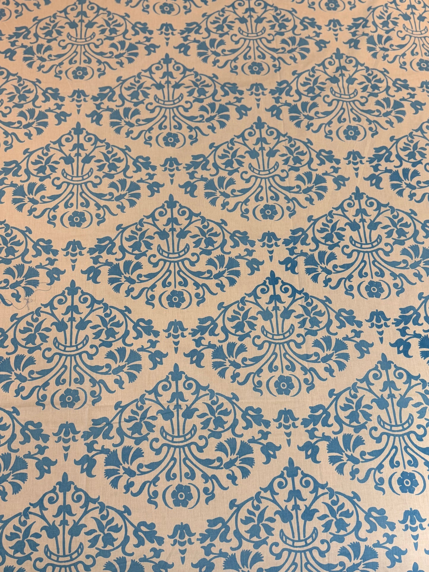 Blue Floral Printed Bed Sheet