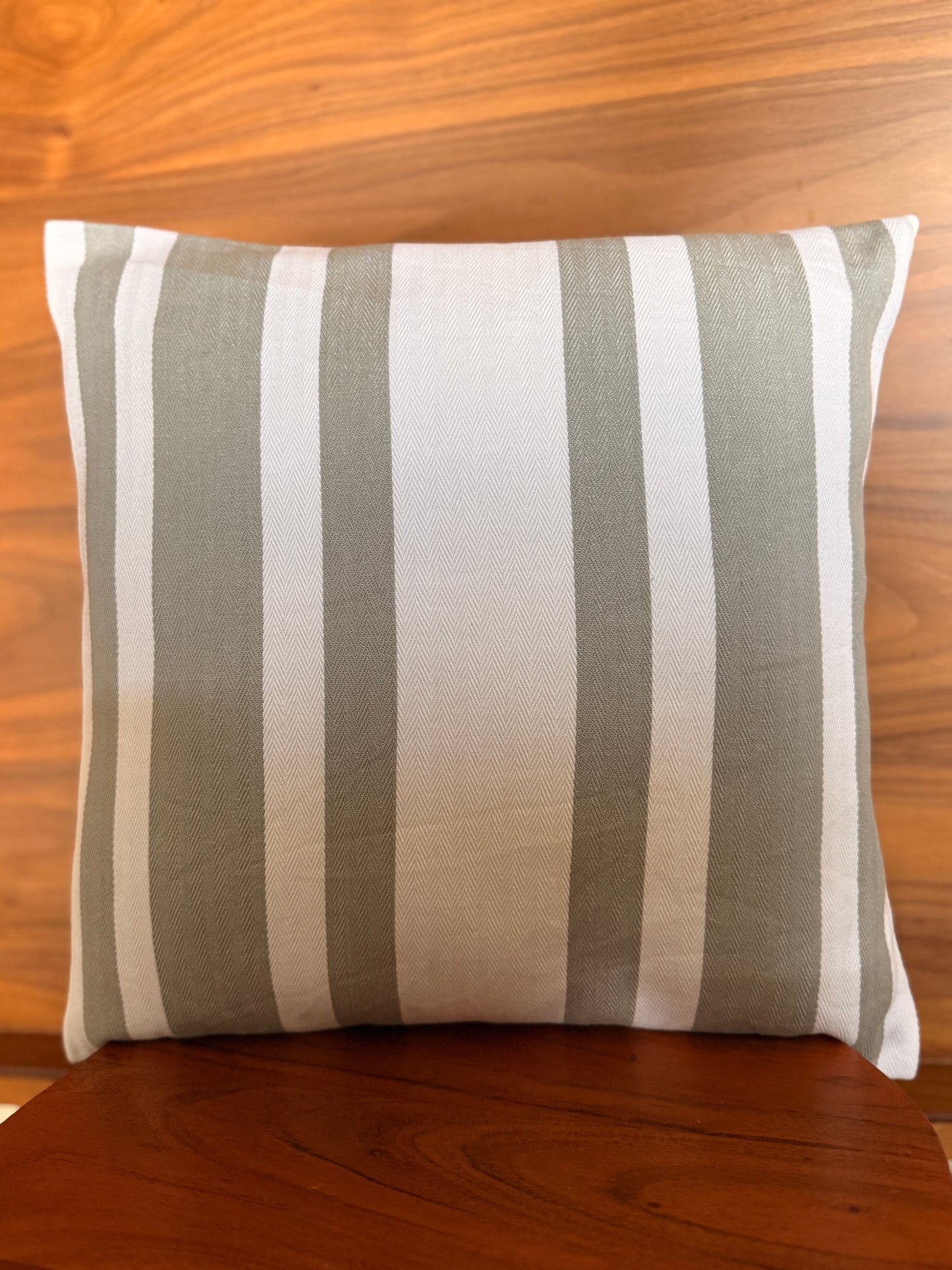 Grey Striped Cushion Cover