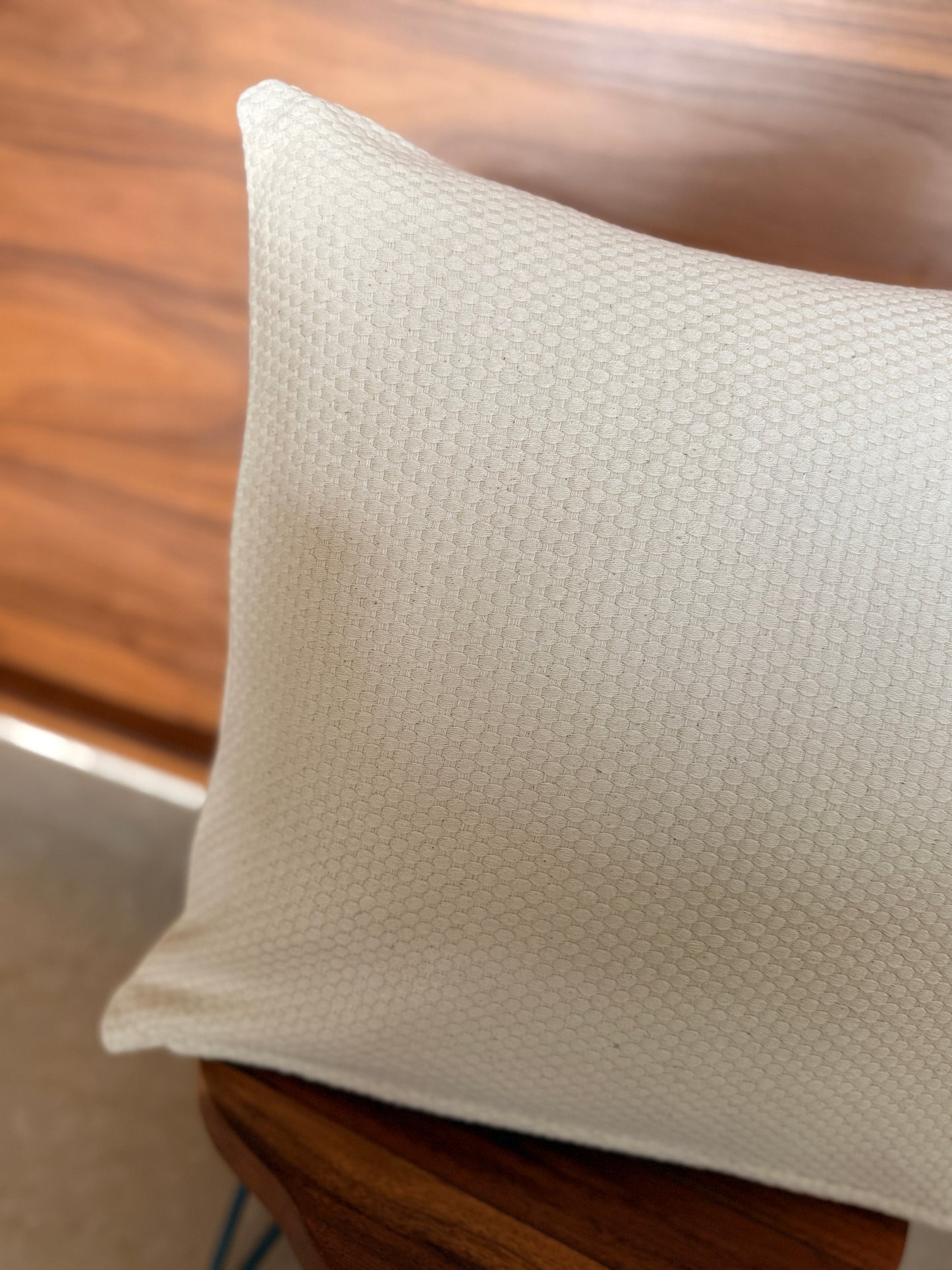 Beige Circle Weave Cushion Cover