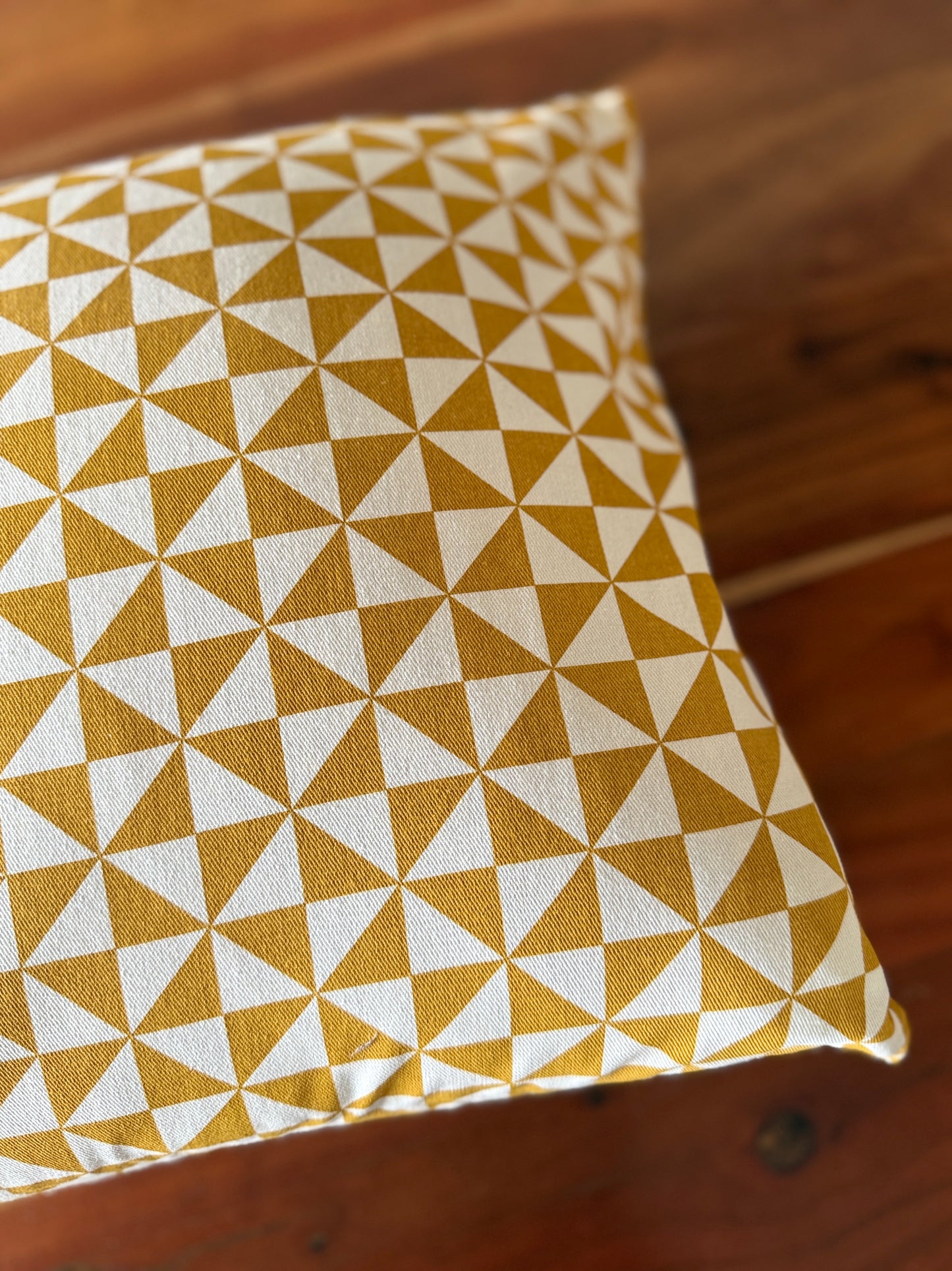 Yellow Printed Cushion Cover