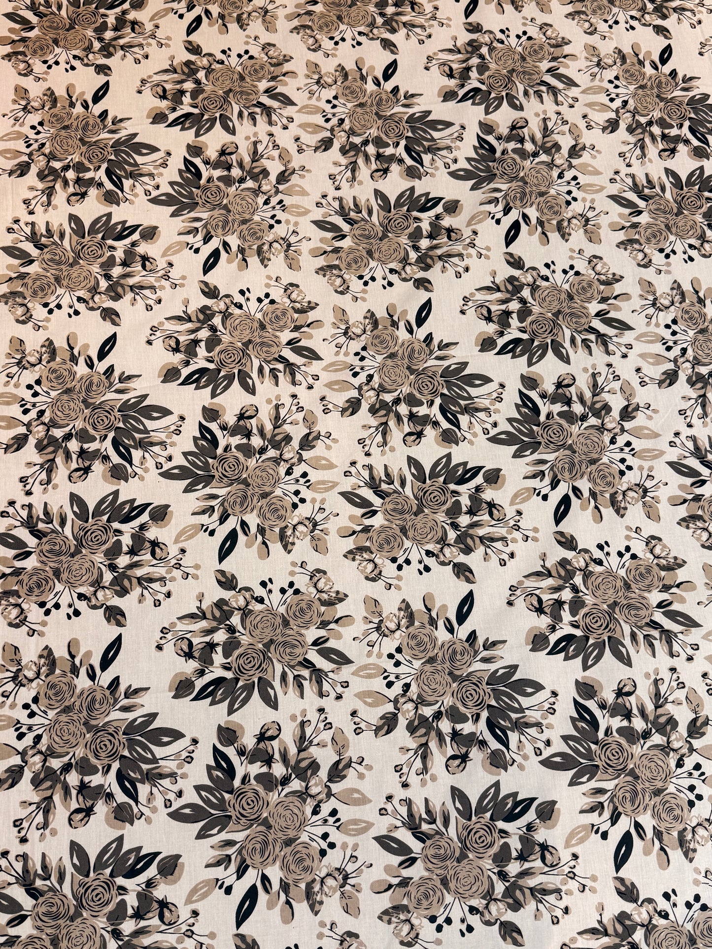 Grey Flower Printed Bed Sheet