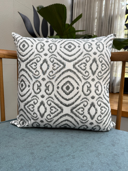 Grey Printed Cushion Cover