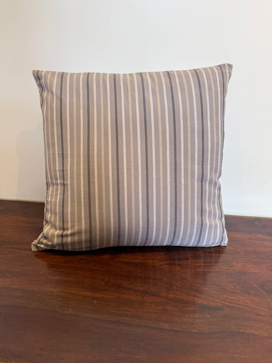 Grey Striped Cushion Cover