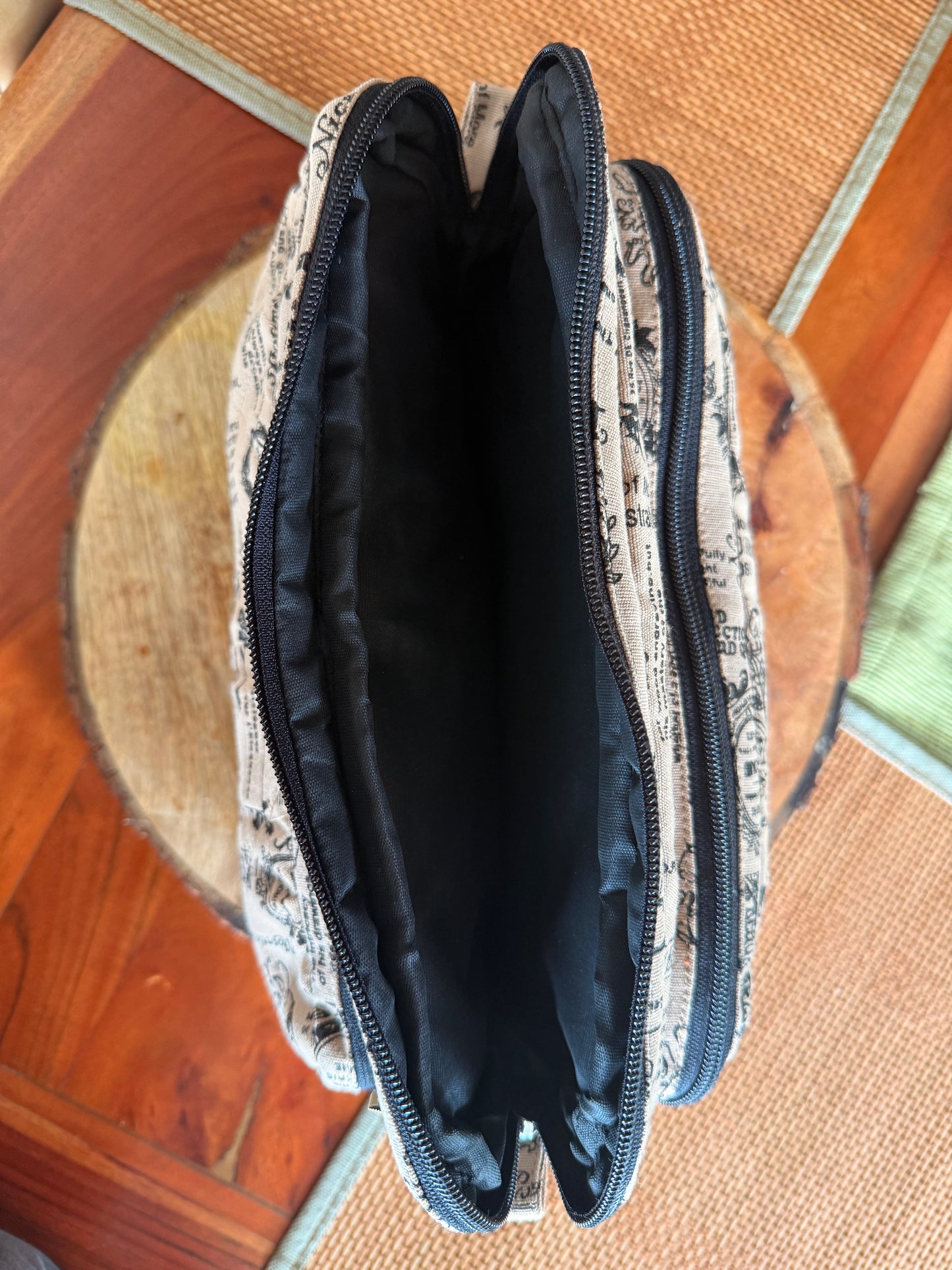 Brown Printed Travel Bag