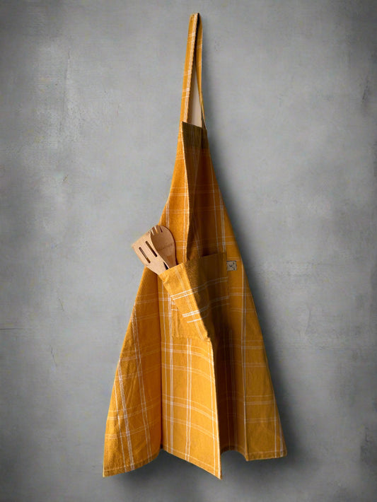 Yellow Plaid Apron