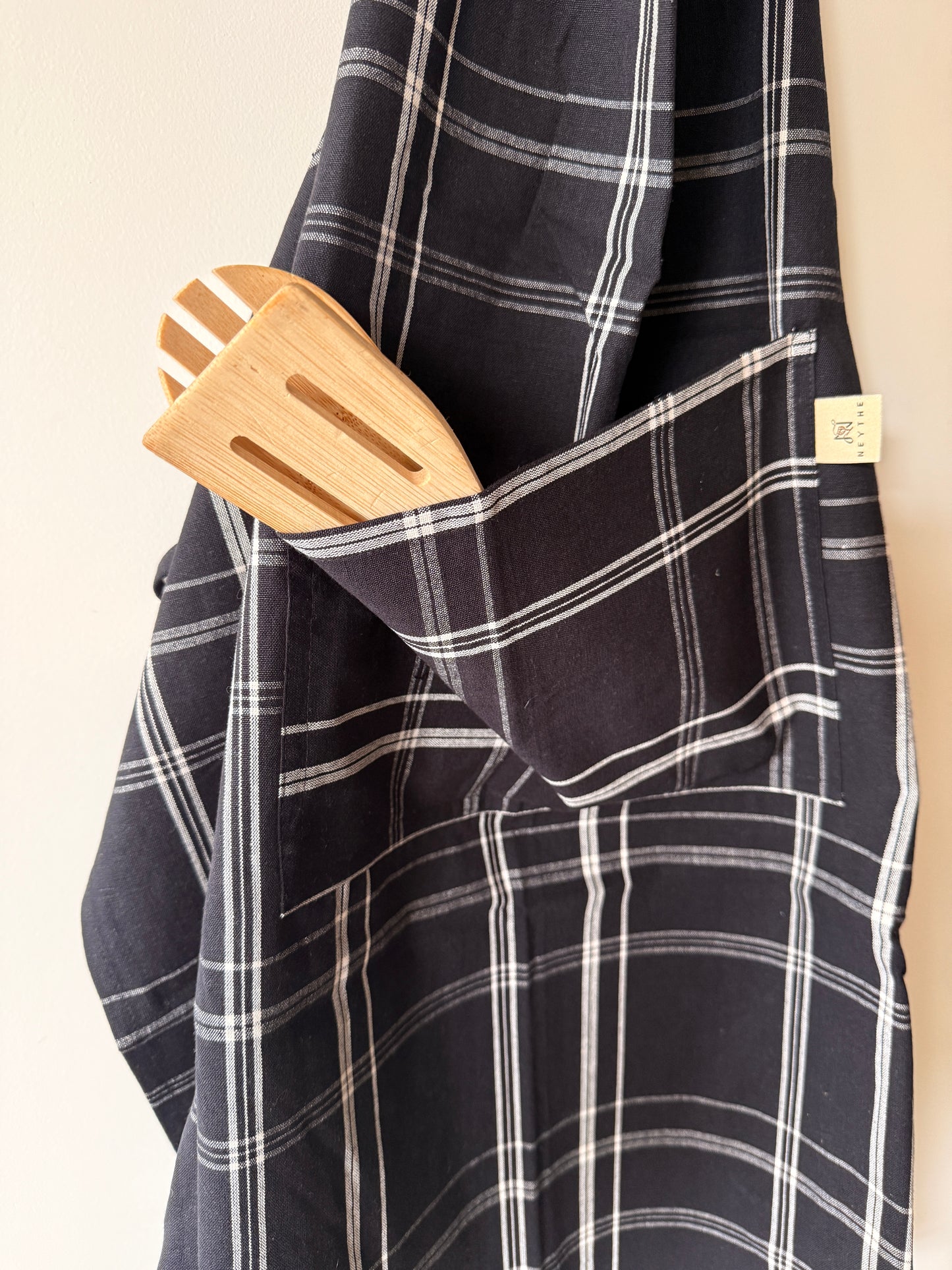 Black Check Apron