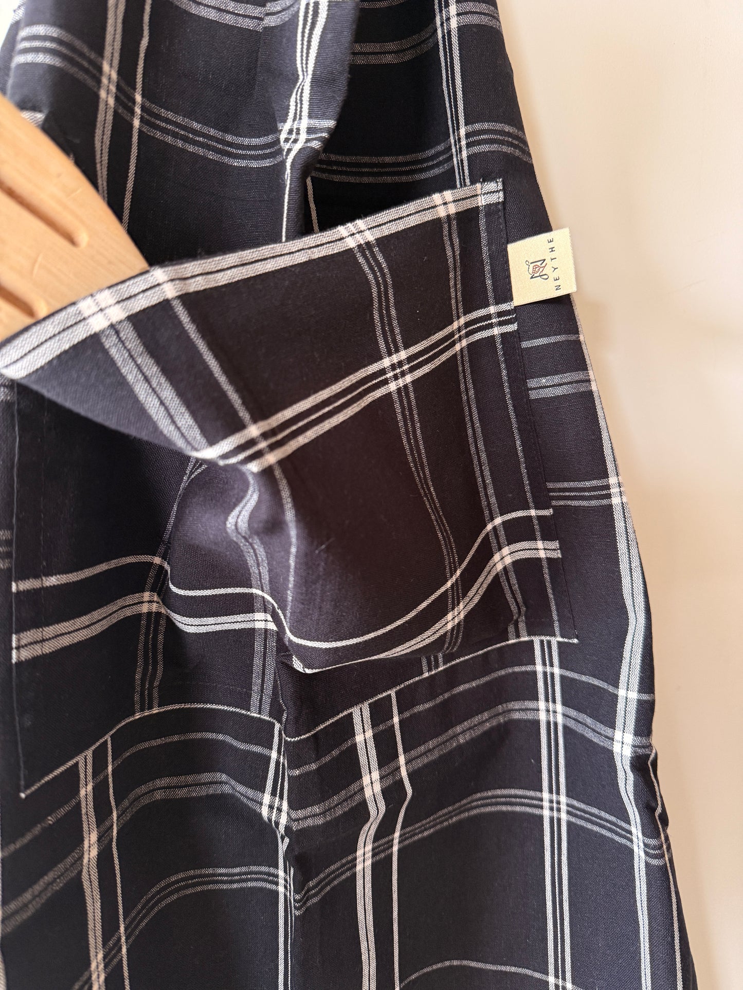 Black Check Apron