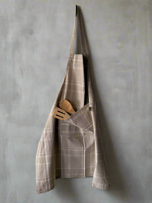 Grey Plaid Apron