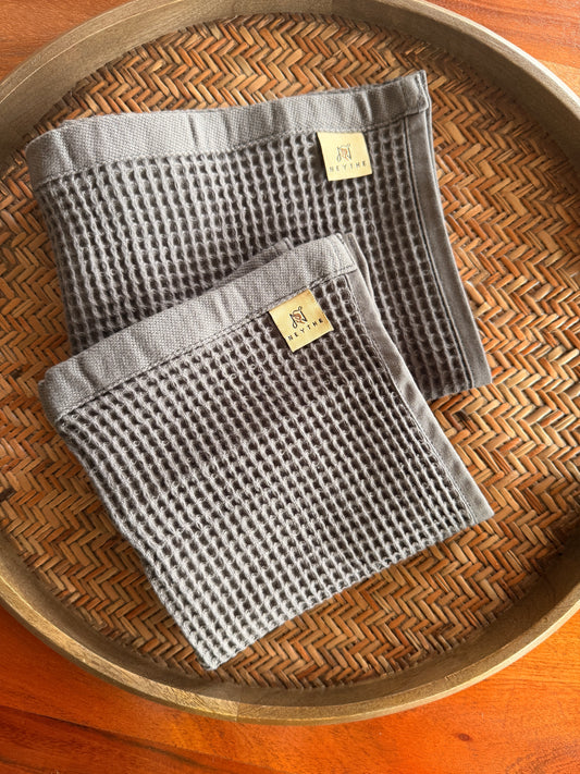 Grey Face Towel Set of 2