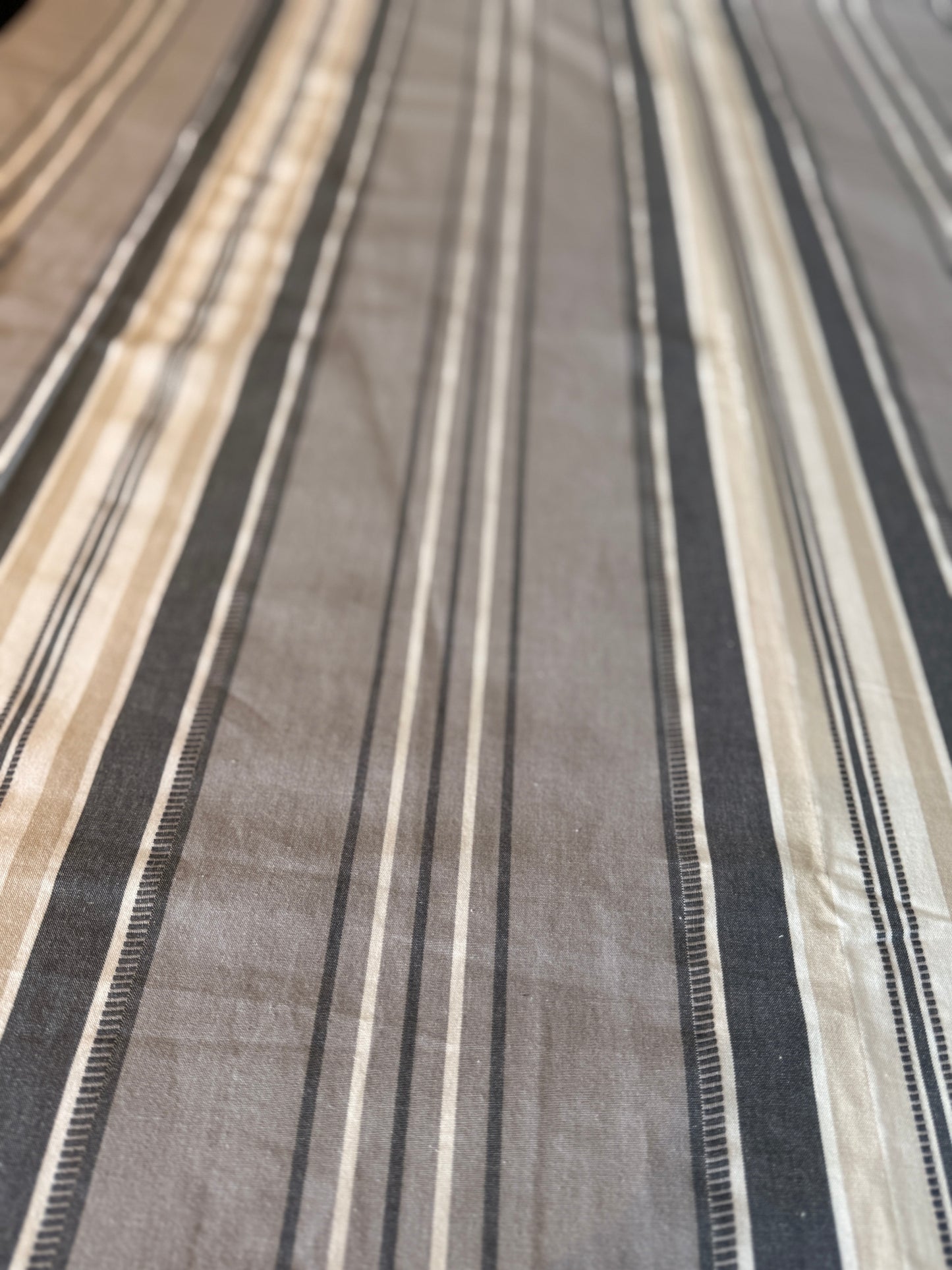 Grey  Dobby Stripe Bed Sheet with 2 Pillow Cover