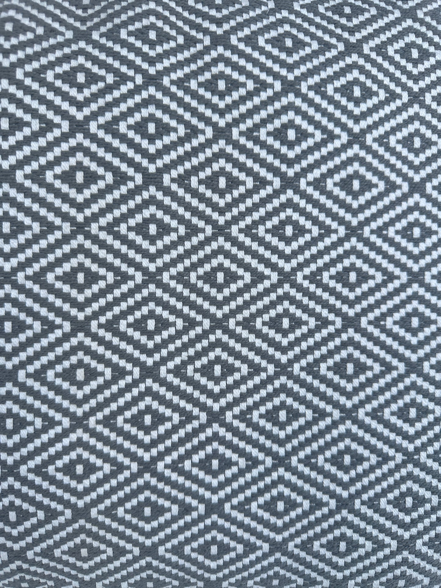 Grey Diamond Pattern Woven Pillow Cover