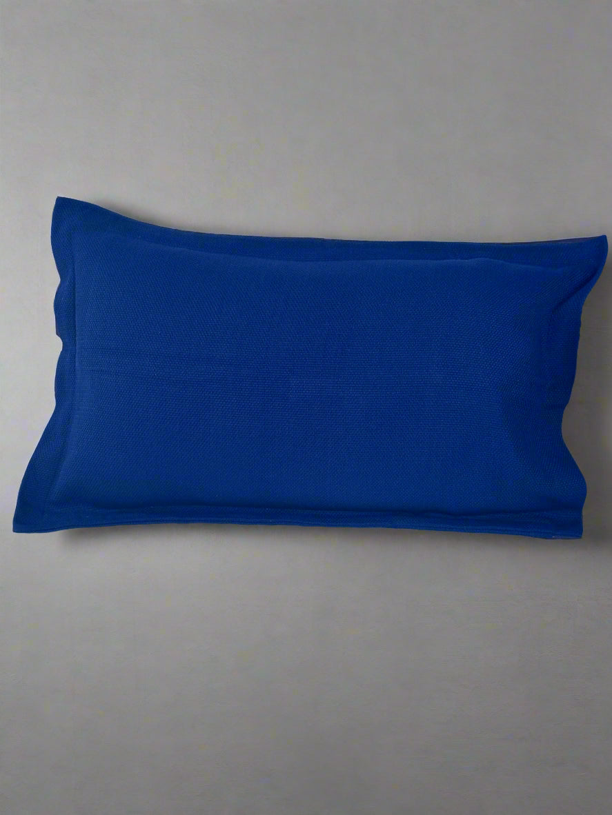 Blue Woven Pillow Cover