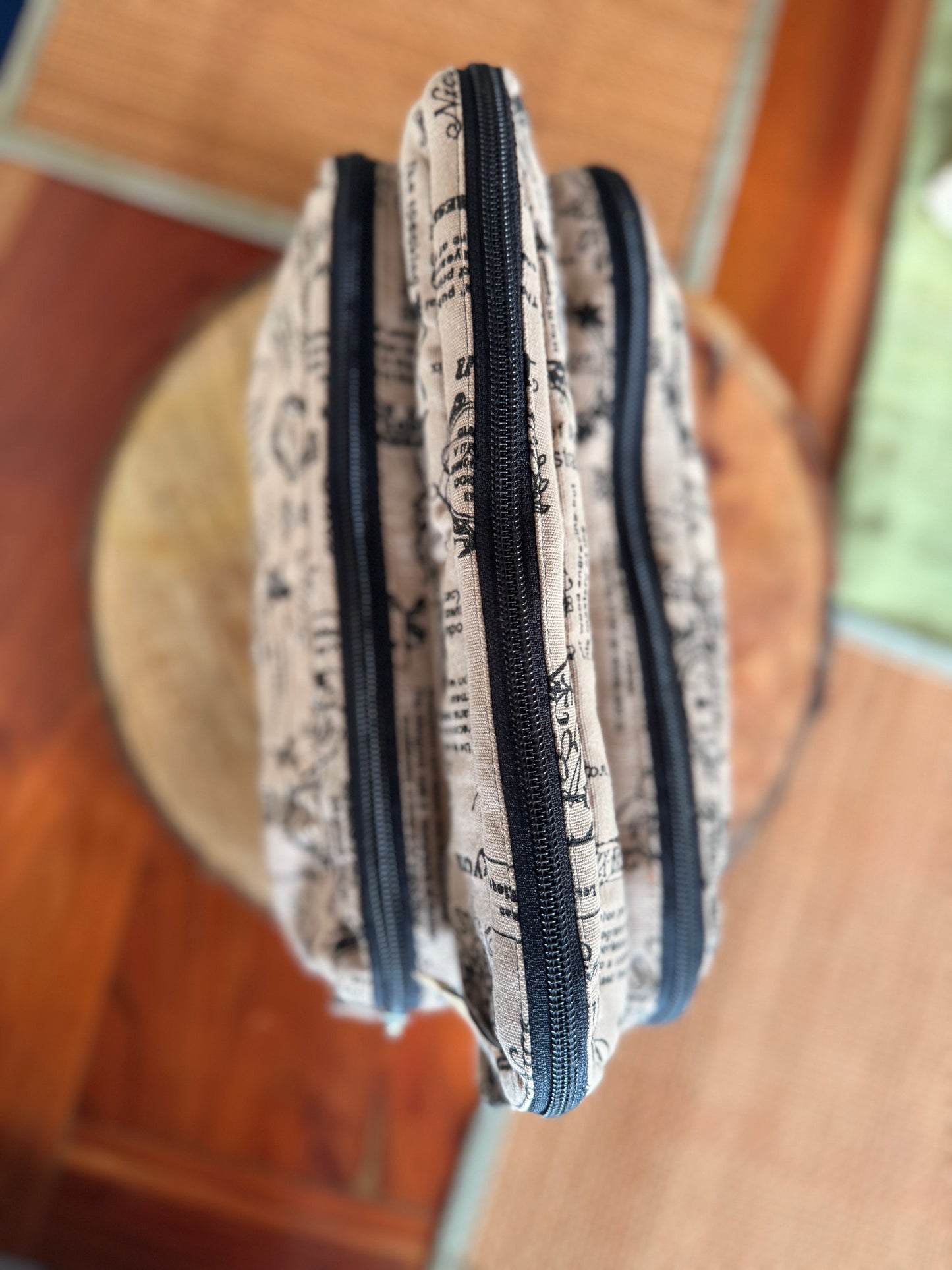 Brown Printed Travel Bag