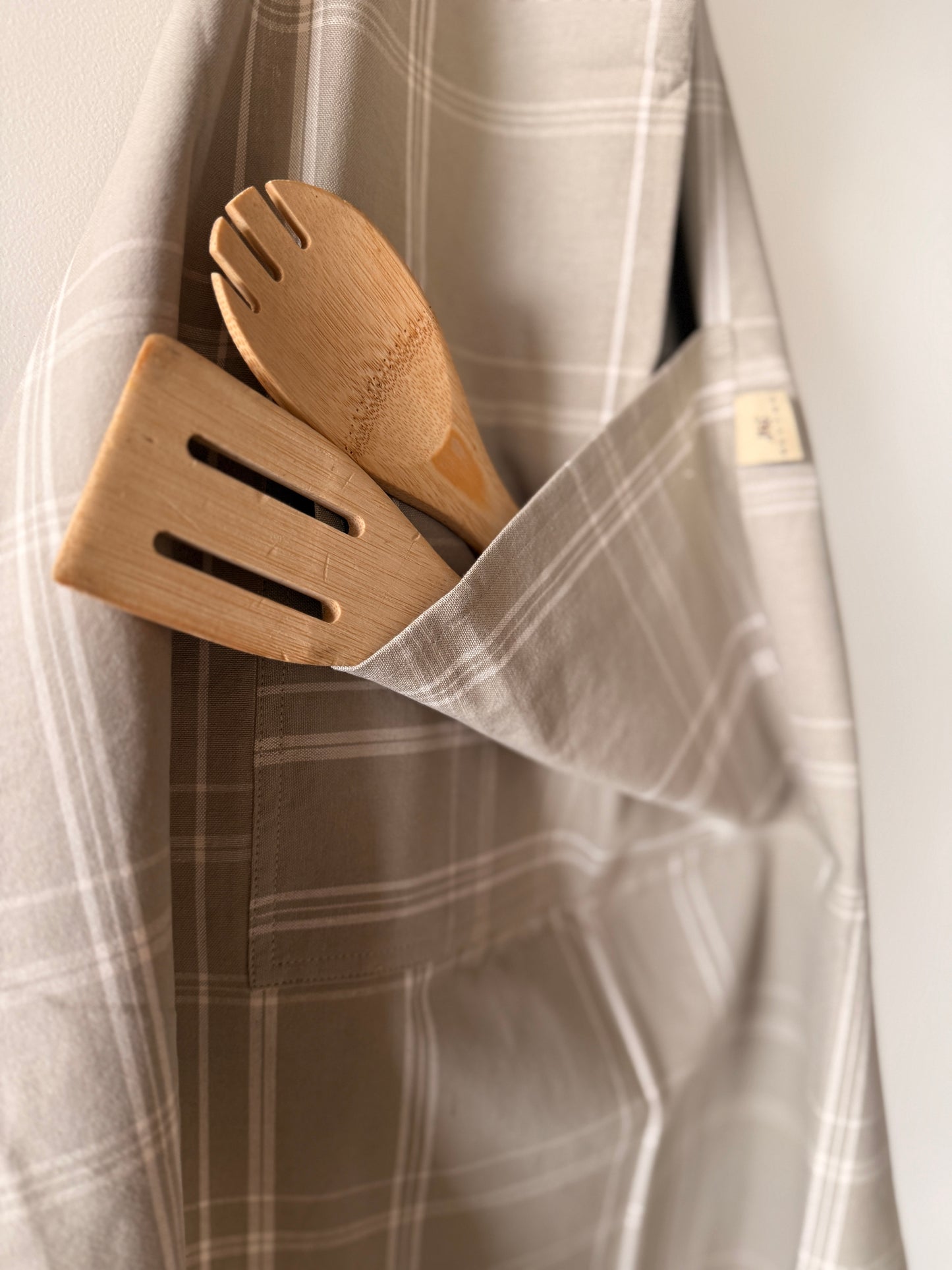 Grey Plaid Apron